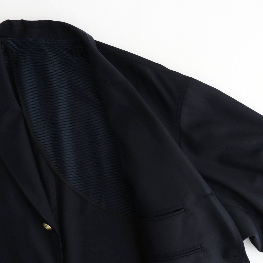 WOOL SERGE COLLEGE BLAZER #NAVY [FSC261-10212]