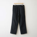 GARMENT-DYED FINX CHINO ONE-TUCK WIDE PANTS #BLACK [A26AP01CP]
