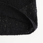 COTTON SHEER KNIT OPEN COLLAR SHIRT #BLACK [YK25SS0964S]