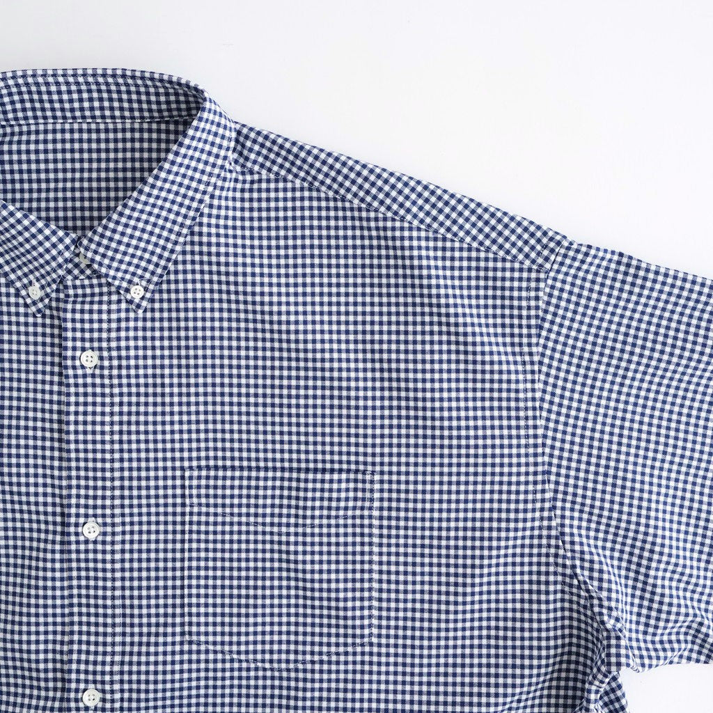 DRY OXFORD CORPORATE S/S B.D SHIRT #NAVY PLAID [FSC262-50043B]