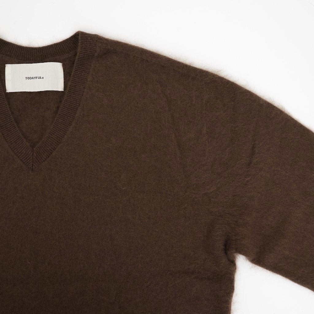 Woolcashmere Vneck Knit #BRN [12620508]