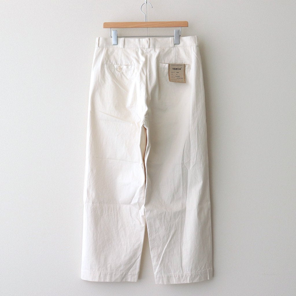 CHINO CLOTH PANTS WIDE #LIGHT BEIGE [12654] _ YAECA | ヤエカ – ciacura