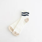 O.S. RIBBED ANKLE SOCKS #WHITE/NAVY [R1404-SS26]