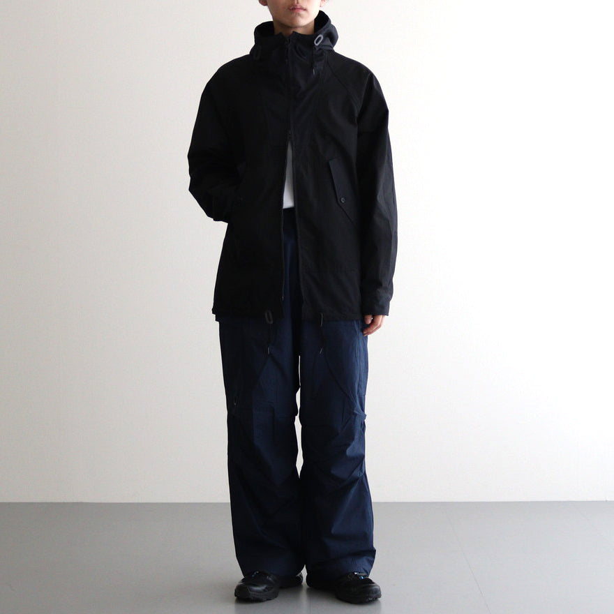 綿ナイロンクロス マウンテンパーカー #BLACK [HN-J009-051]