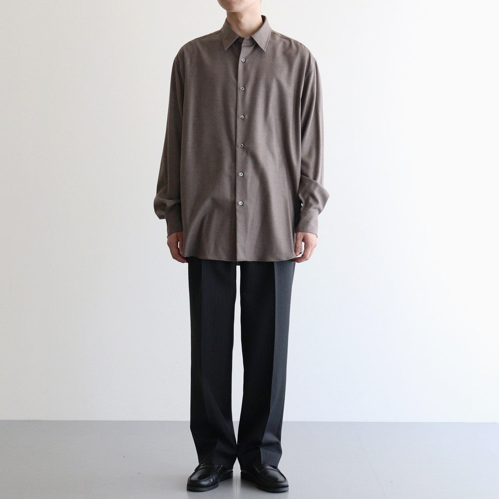 SUPER LIGHT WOOL SHIRT #TOP BROWN [A25AS01OS] – ciacura