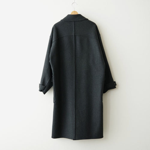 Wool Cashmere Double Breasted Rever Coat #Charcoal [YK26FW01317C]