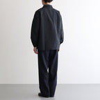 Scale Off Wool Wide Tapered Chef Pants #NAVY [GM241-40174B]