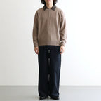 Leather-Trimmed Skipper Sweater #Beige [YK26FW01380S]