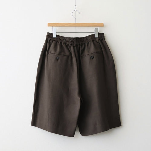 VIS/LI/RA TWILL WIDE EASY SHORT TROUSERS #KHAKI BROWN [ST.1437]