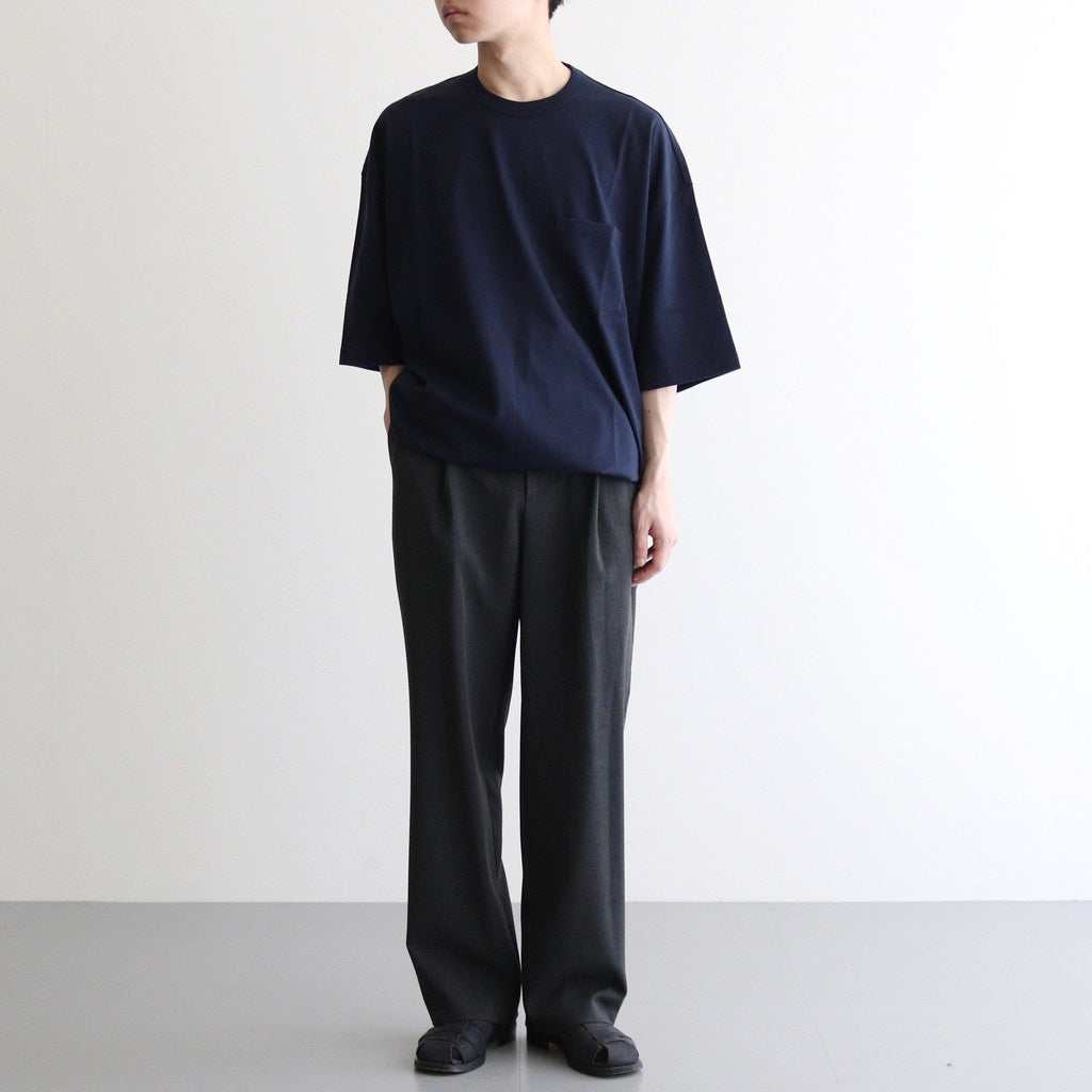 綿天竺 製品プリント S/S ポケットTシャツ #NAVY [HO-T015-051]