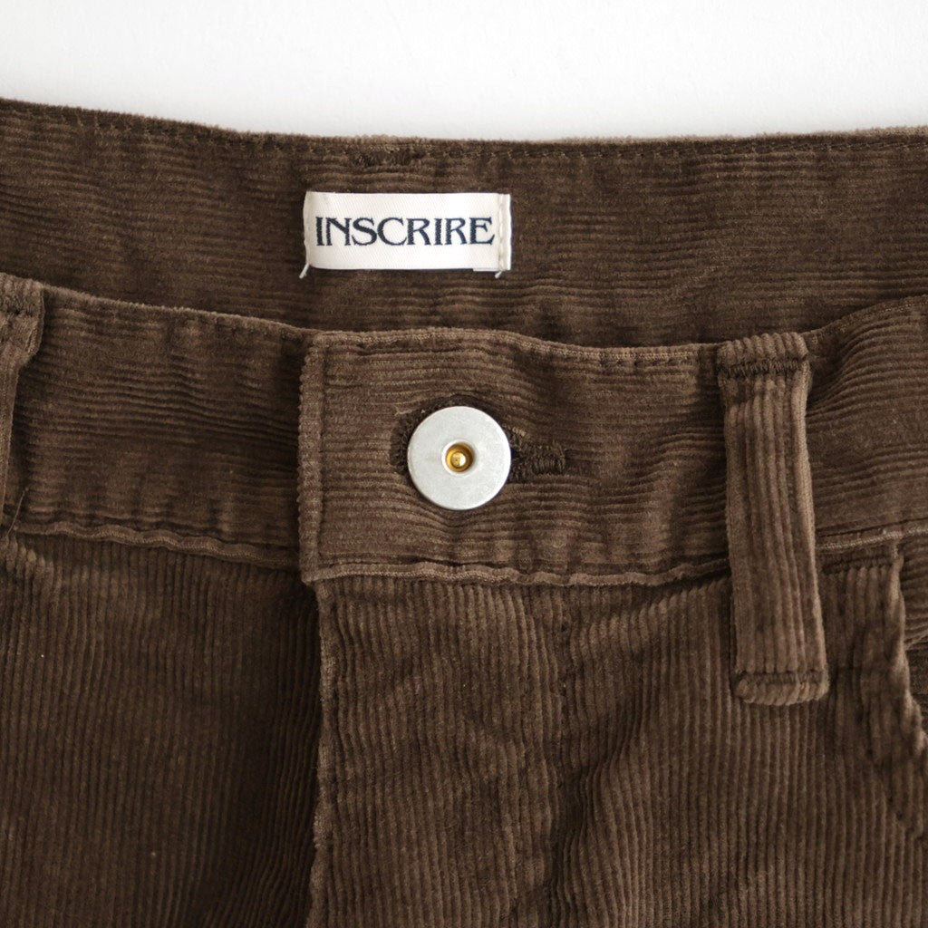 Corduroy Wide Pants #BROWN [ID-PT199]