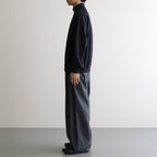 ELASTIC HIGH GAUGE SWEAT HALF ZIP P/O #INK BLACK [A26SP01NU]