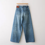 FADED MODERN DENIM PANTS WIDE CUT #FADED INDIGO [25330402]