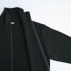SUPER FINE WOOL RIB KNIT ZIP CARDIGAN #TOP DARK OLIVE [A26AC01RK]