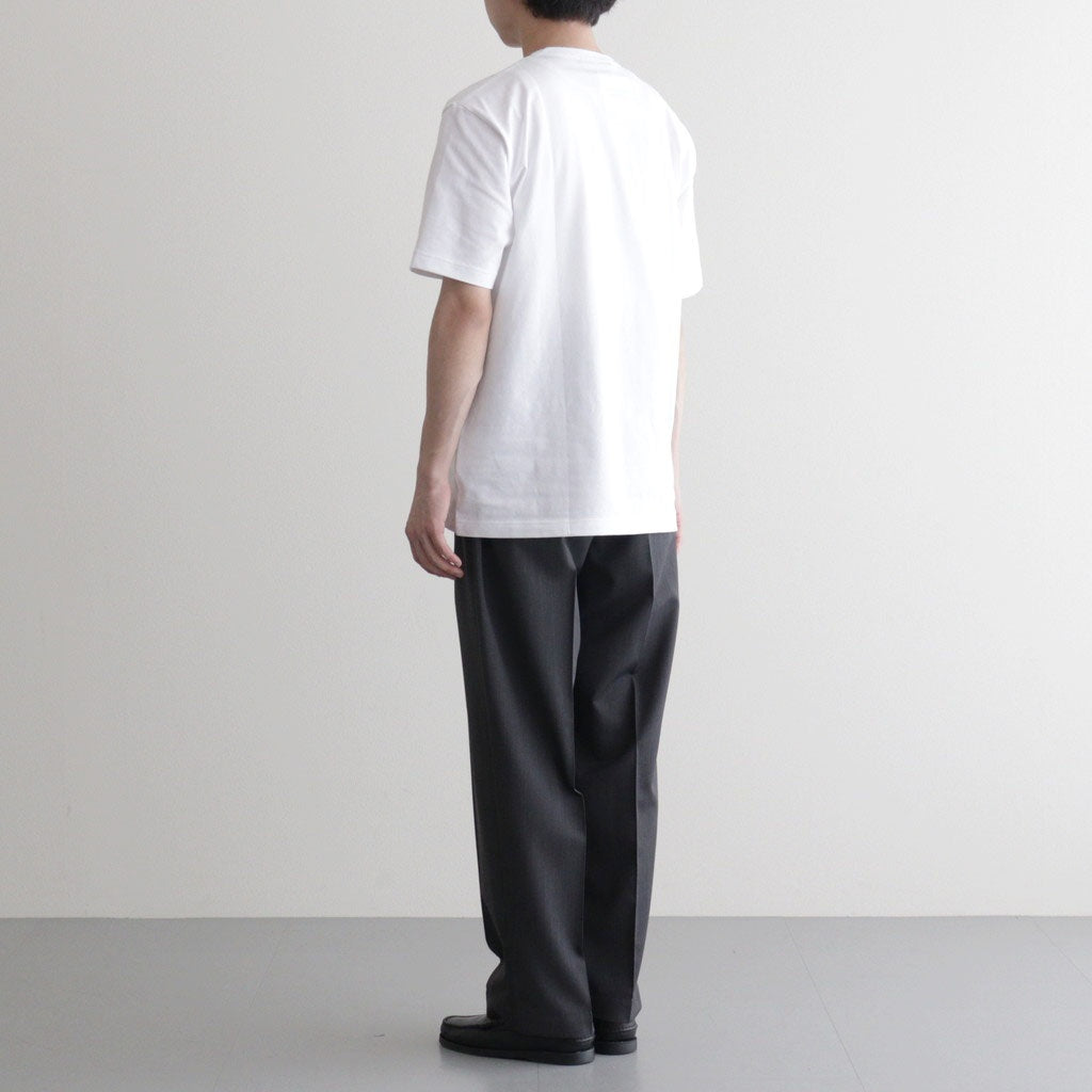 綿天竺 製品プリント S/S Tシャツ #WHITE [HQ-T101-051]