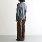 Argyle V-Neck Sweater #GREY×BORDEAUX [I26AW-K5]