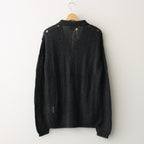 SILK MOHAIR SKIPPER SWEATER #CARBON [YK25SS0955S]