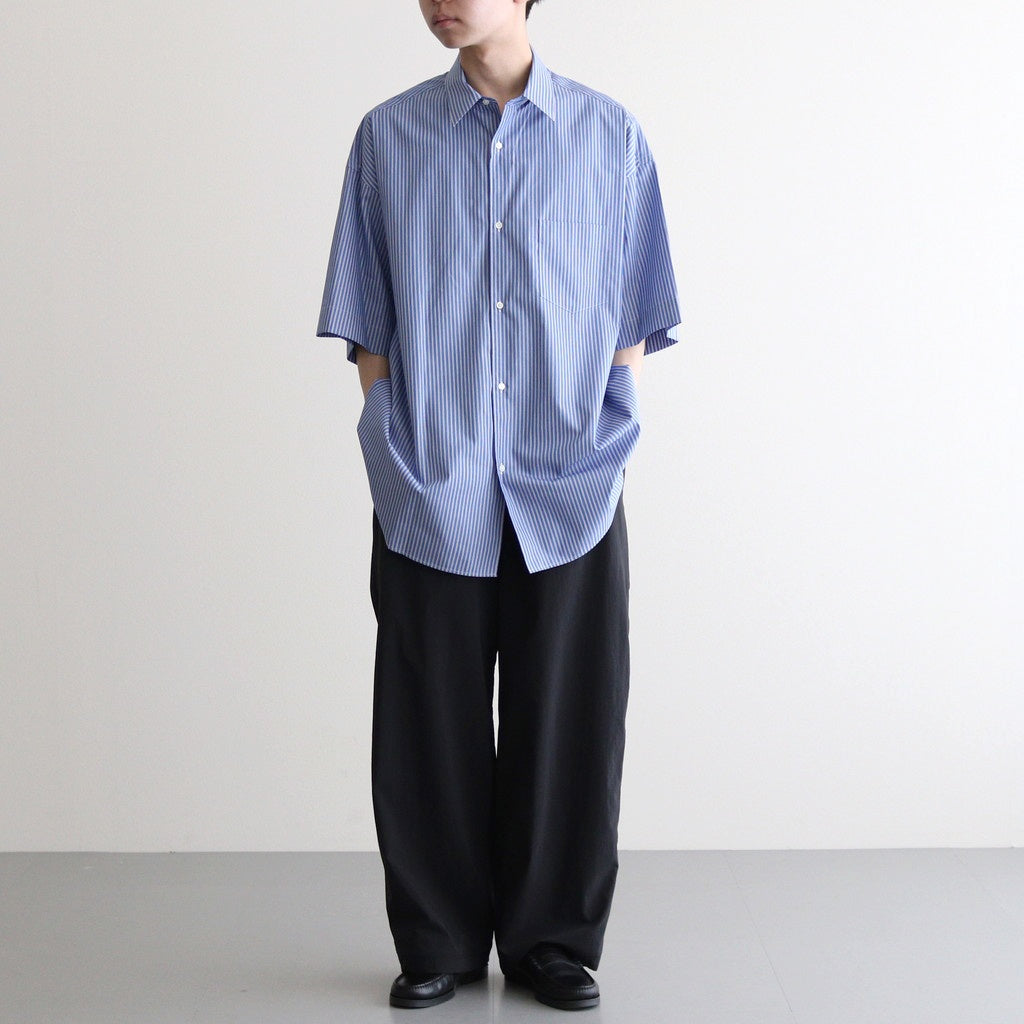 SIDOGRAS S/S Oversized Regular Collar Shirt #BLUE STRIPE [GM252-50012]