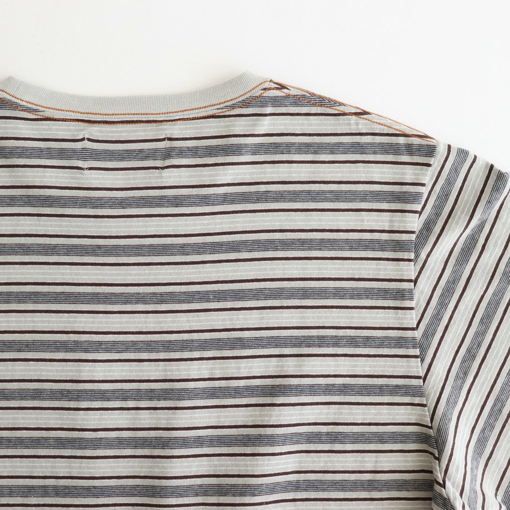 STRIPE TEE #SMOKE BLUE [2541000901]