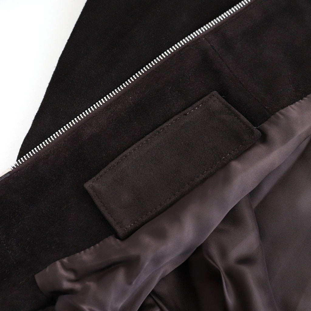 COW SUEDE ZIP SHORT JACKET #DARK BROWN [ST.1217] - ciacura 三重県