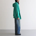 FCDPTD｜製品染＆ポリエステル裏毛 前開きパーカー #THE GREEN [GE_FR0304TD]