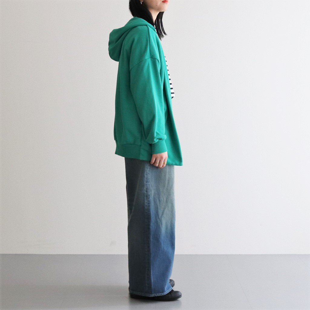 FCDPTD｜製品染＆ポリエステル裏毛 前開きパーカー #THE GREEN [GE_FR0304TD]