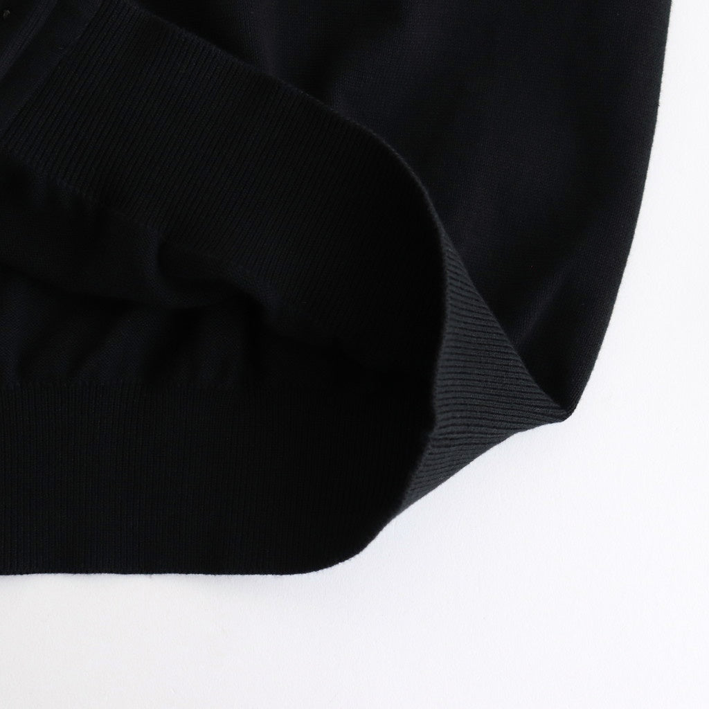 Scape Knit Polo Cardigan #Black [AODFKN305]