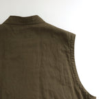 BUTTON VEST #olive [44558].