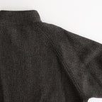ALPACA WOOL SILK TWEED ZIP BLOUSON #GRAY BROWN HAIRLINE [A25AB03LS]