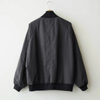 FIBRIL NYLON SATIN FLIGHT JACKET #CHARCOAL GRAY [JKAGLW0200]