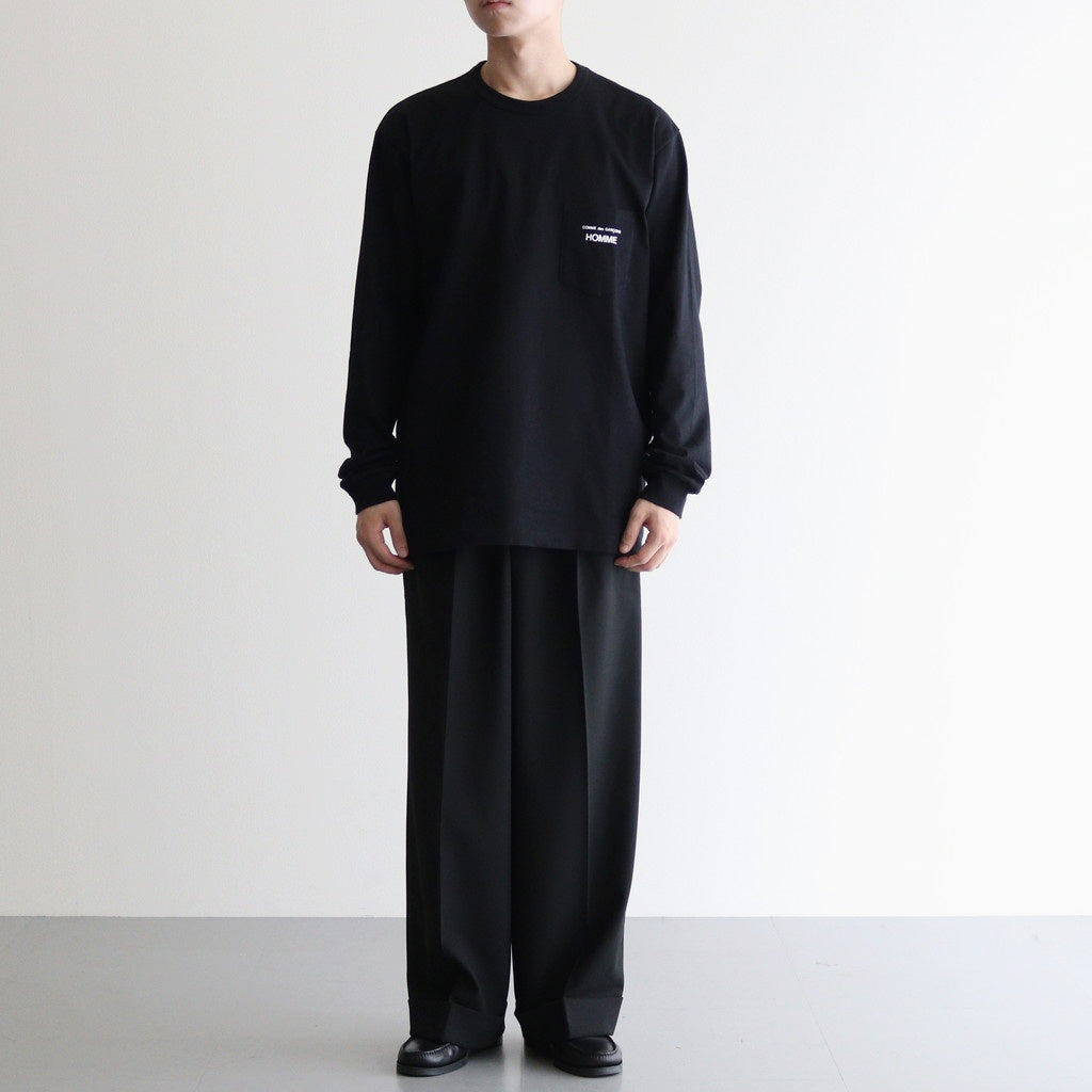 綿天竺 製品プリント長袖Tシャツ #BLACK [HP-T102-051] – ciacura