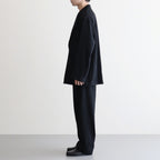 WOOL/CASHMERE FLEECE SINGLE BREASTED JACKET #BLACK [ST.1268]