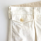 WASHED FINX CHINO ONE-TUCK PANTS #IVORY WHITE [A25SP02FC]