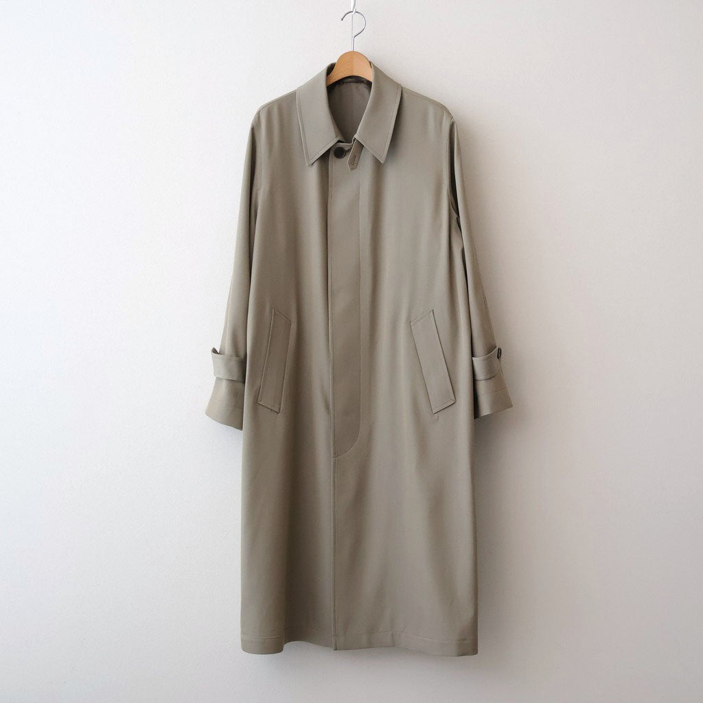LIGHT WOOL MAX GABARDINE COAT #KHAKI BEIGE CHAMBRAY [A26SC01MG]