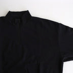 ELASTIC HIGH GAUGE SWEAT HALF ZIP P/O #INK BLACK [A26SP01NU]