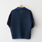 Diagonal Knit Skipper Shirt #NAVY [YK26SS01251S]