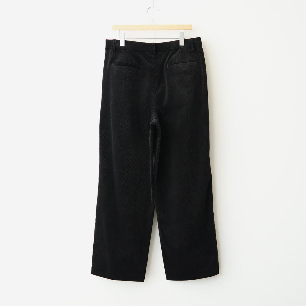 Suvin Corduroy Wide Straight Trousers #BLACK [GU263-40213B]