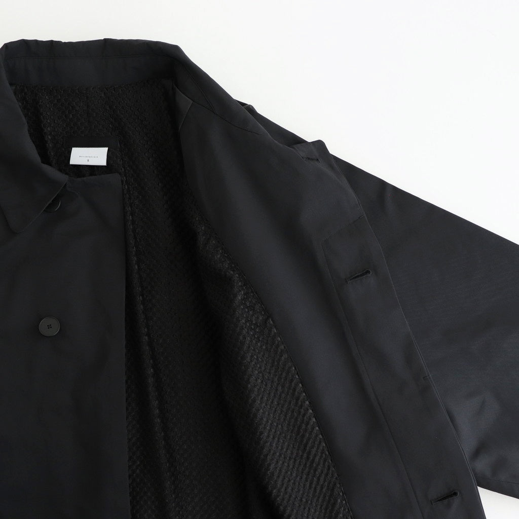 NKBSCT - 強撚ポリエステル・メモリーギャバジン ステンカラーコート #95 Black [SN_NC1303CT]