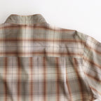 SUPER LIGHT WOOL CHECK SHIRT #GRAY BROWN CHECK [A25SS01LC]