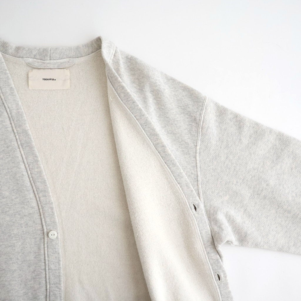 Cotton Brushed Cardigan #GRY [12620609]