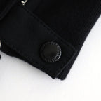 綿ナイロンバックサテン×多素材MIX ブルゾン #BLACK×MIX [HO-J023-051]