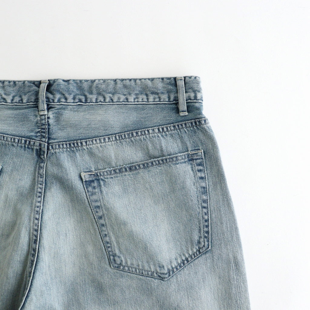 FADED SELVEDGE LIGHT DENIM WIDE PANTS #LIGHT INDIGO [A26SP03DE]
