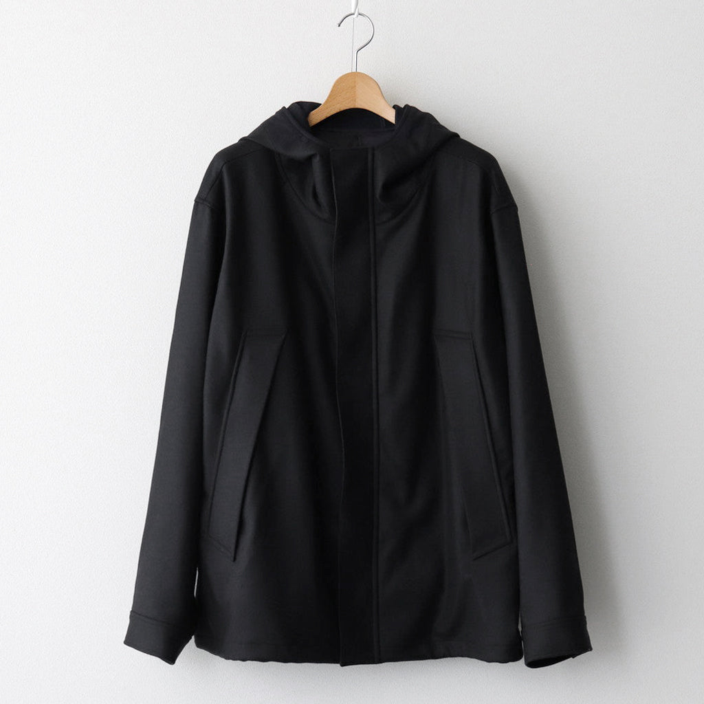 MELTON HOODED BLOUSON #DARK CHARCOAL [ST.928]