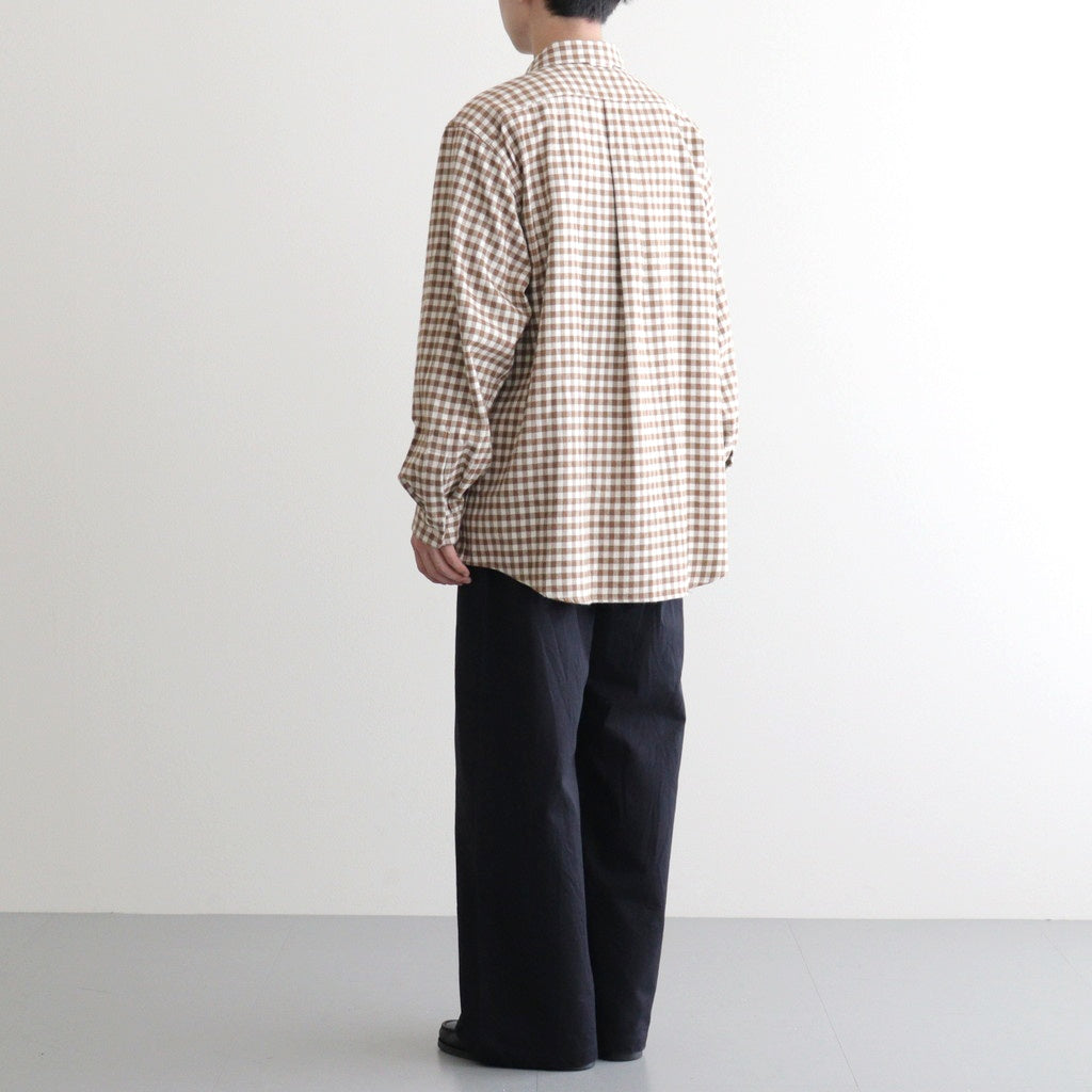 ボタンシャツ ワイド Button Shirt – Wide #BROWN-CH [11052102]