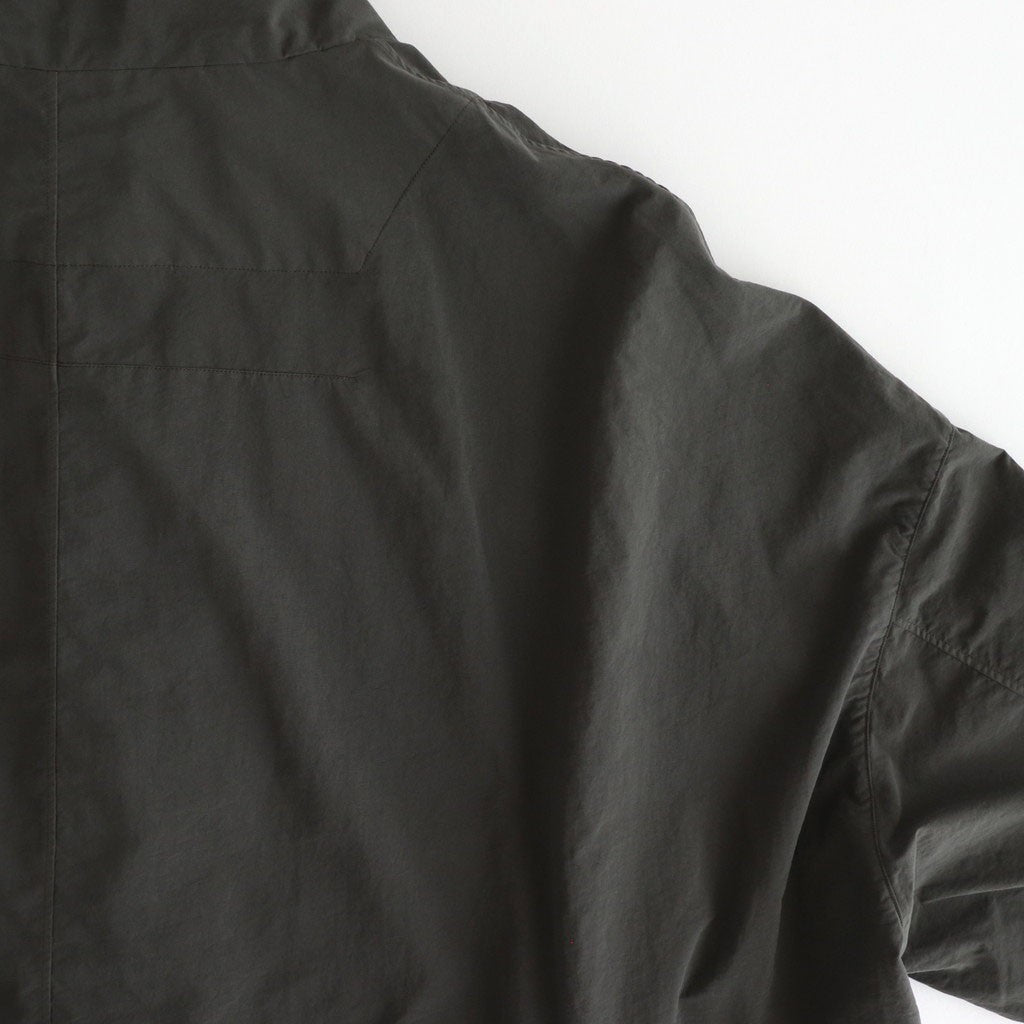 FMSTJK - ナイロンタッサー ガーメントダイ ショートモッズコート #92 Elephant Grey [SN_FR1002JK]