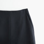 TENSE WOOL DOUBLE CLOTH SLIT SKIRT #BLACK [A26AS02HP]
