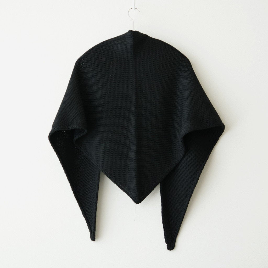 Soft Wool Triangle Stole #BLACK [GU263-90601]