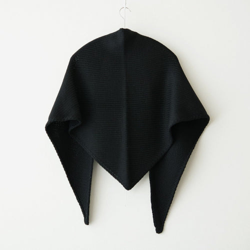 Soft Wool Triangle Stole #BLACK [GU263-90601]