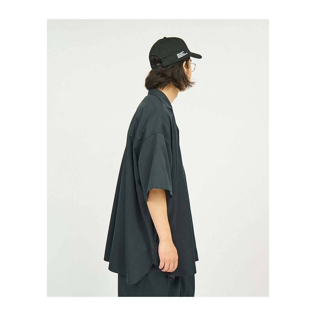 COOLFIBER OPEN COLLAR S/S SHIRT #BLACK [FSC251-50134]