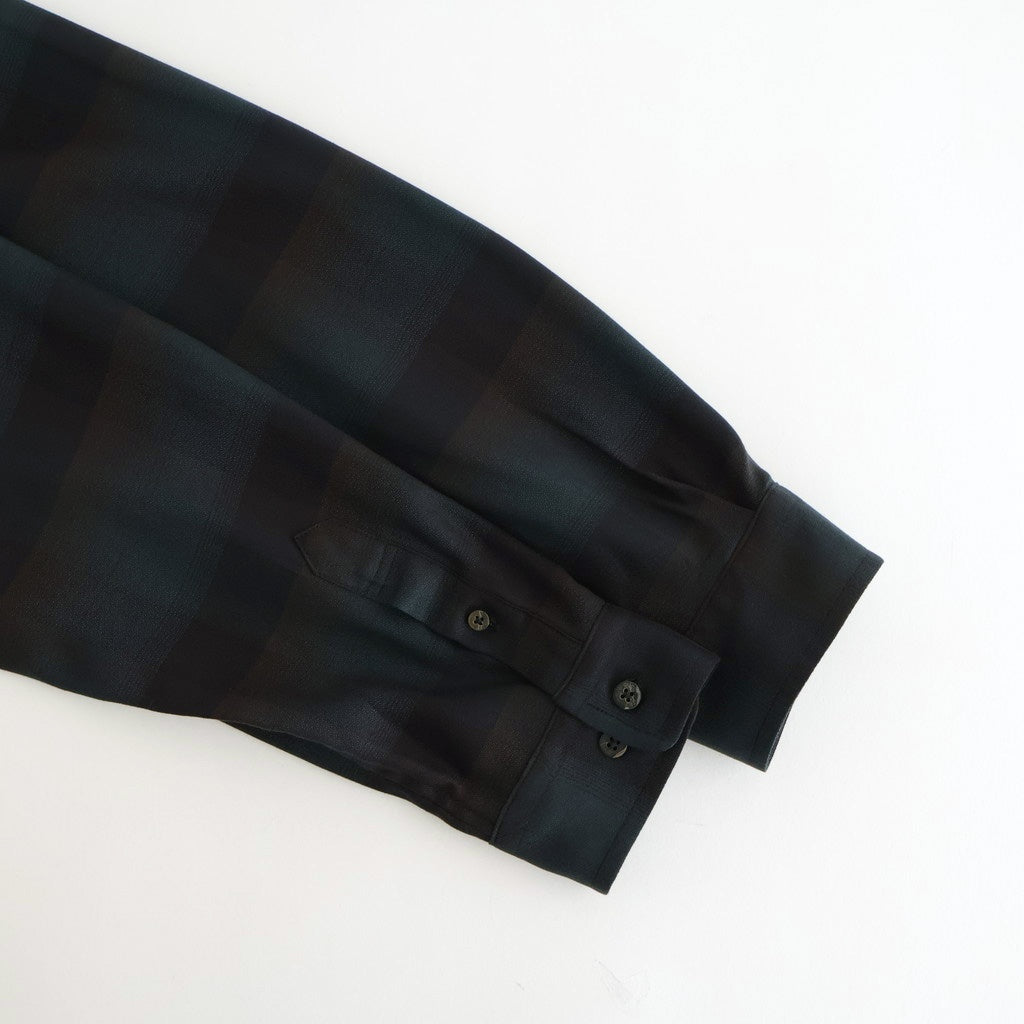 PLAID OPEN COLLOR SHIRTS #DEEP GREEN [25330501]